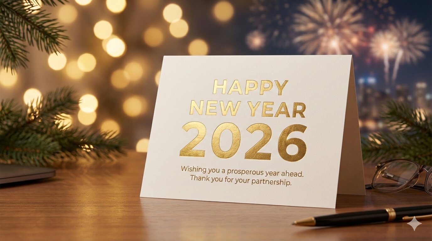 Salutăm 2026 Aranjamentul nostru de vacanță de Anul Nou.