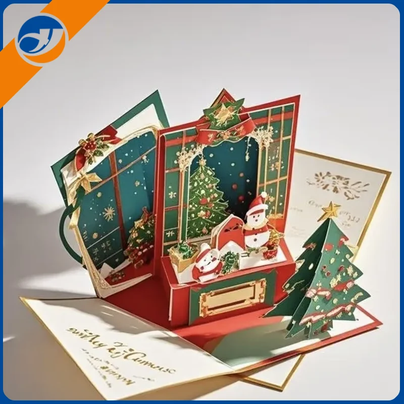 Card de hârtie 3d de Crăciun
