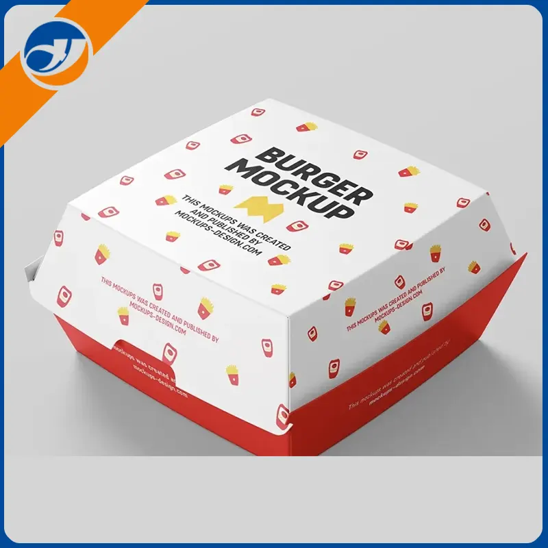 Cutie de hamburger colorat